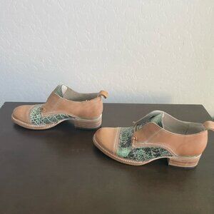 Freebird MABEL | Women’s Turquoise Multi Leather Snake Booties - Sz 7 / EUC